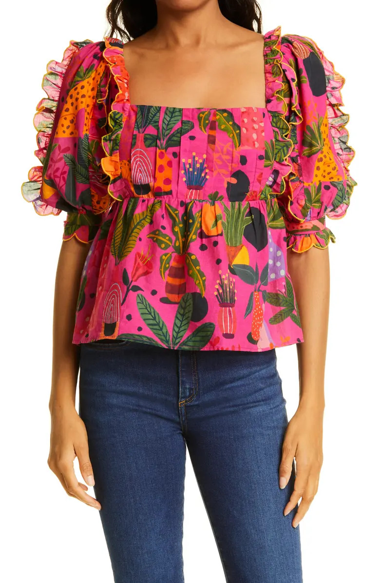 Pop Leopards Cotton Blouse | Nordstrom