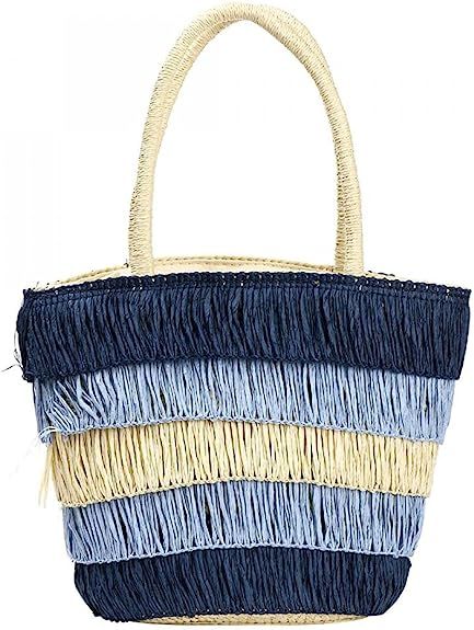 Tassel Straw Beach Bag Weave Shoulder Bag Summer Tote Handbags Woven Top Handle Shoulder Bag for ... | Amazon (US)