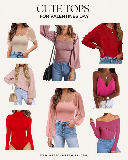 Looking for the best cute tops for Valentine’s Day?! These tops are perfect whether you’re looking for a valentines date night outfit idea or just a casual valentines outfit to wear to work. #valentinesday #amazonfinds #amazonfashion #amazonoutfits #valentinesoutfit
