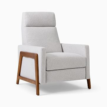 Spencer Wood-Framed Upholstered Recliner | West Elm (US)