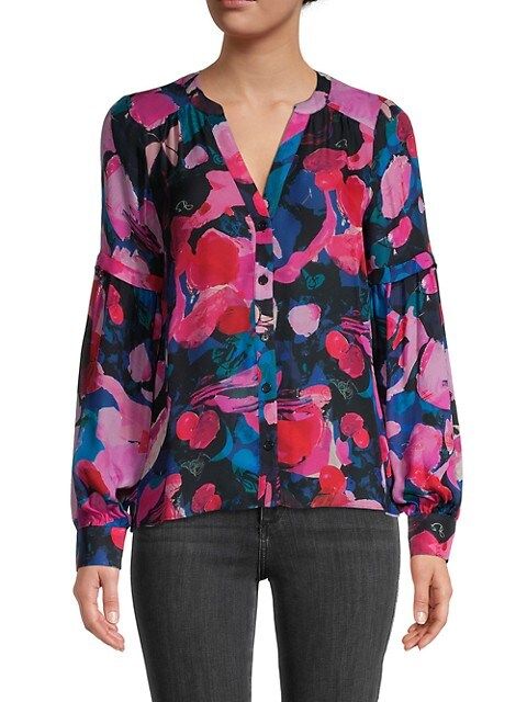 Carmela Silk-Blend Floral Blouse | Saks Fifth Avenue OFF 5TH