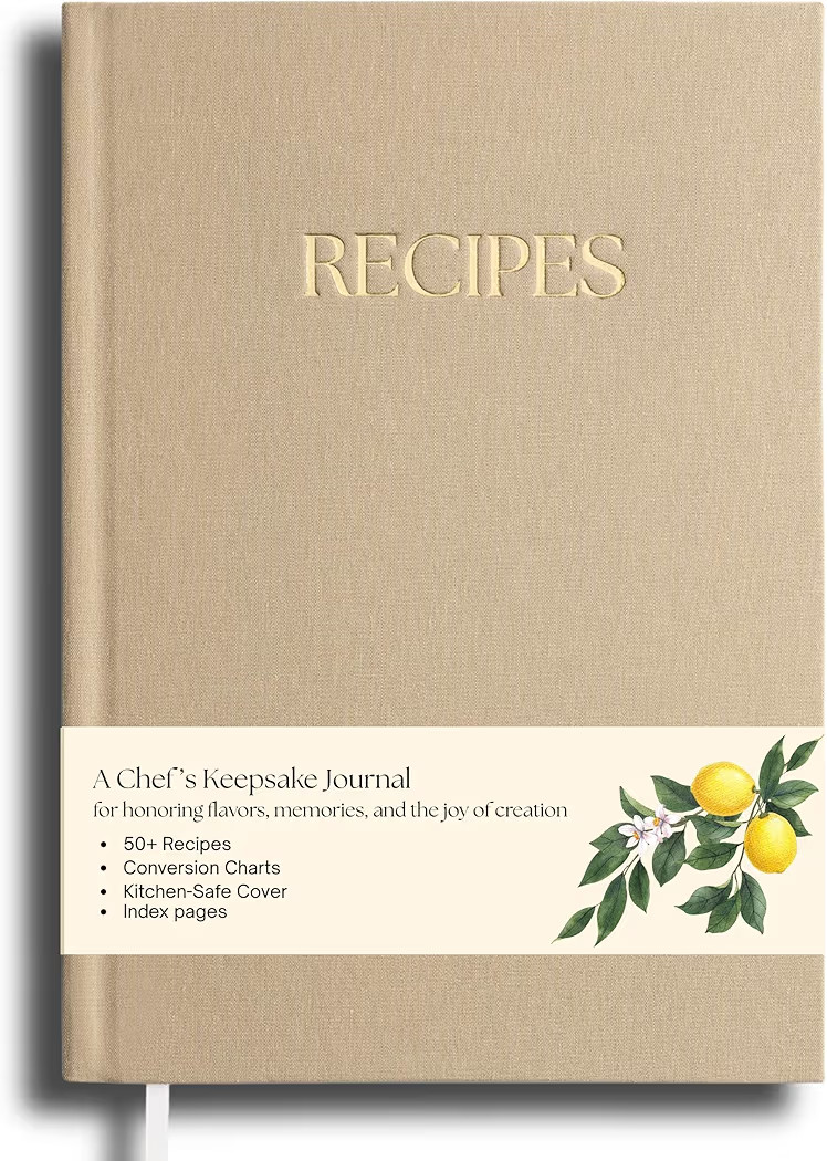 Recipe Book to Write in Your Own Recipes - Recipe Book - Premium Water-Resistant Fabric Hard-Cove... | Amazon (US)