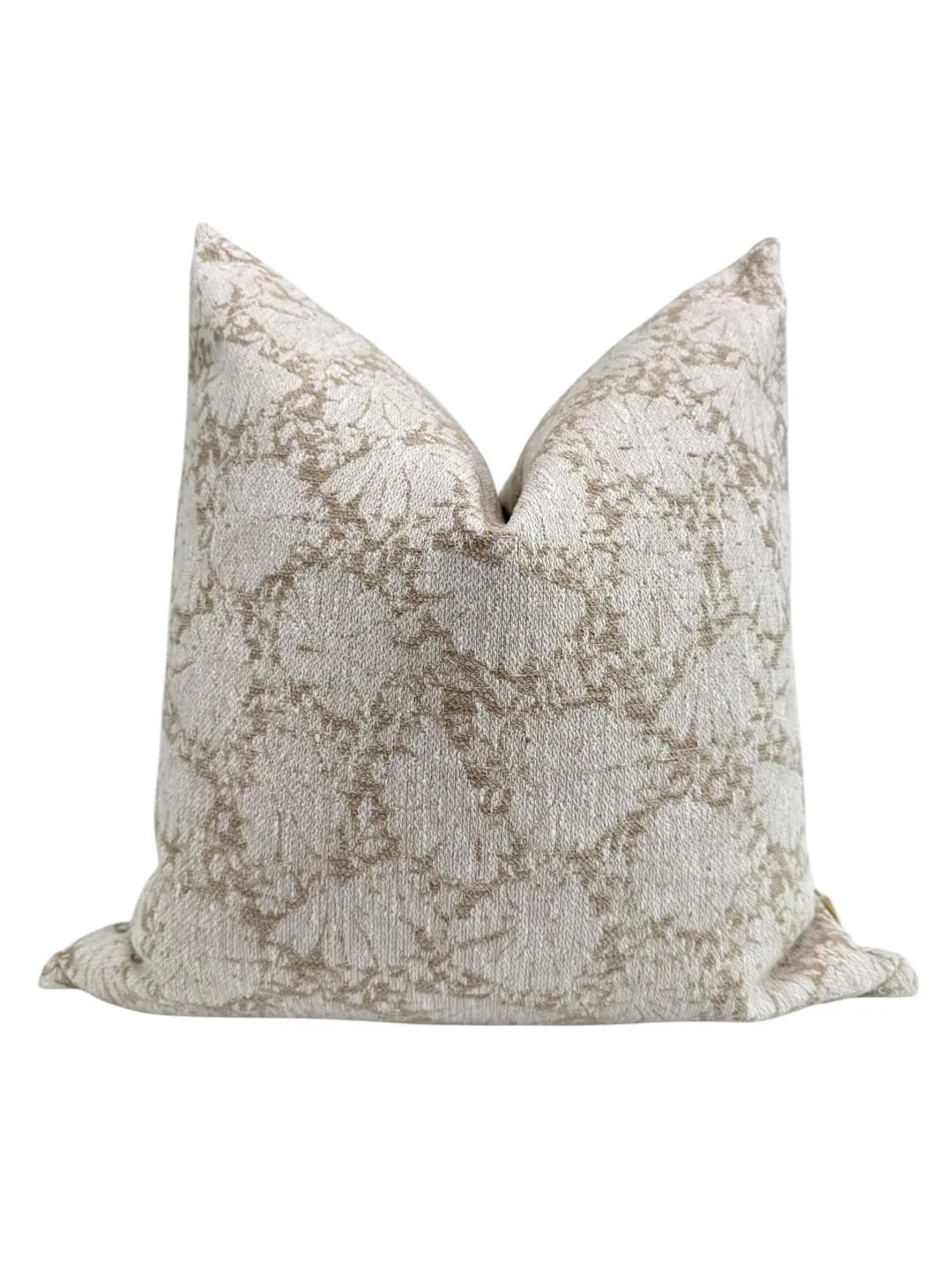 Beige Decorative Pillow, Ivory Floral Pillow, Light Neutral Floral Pillow Covers, Taupe Throw Pil... | Etsy (US)