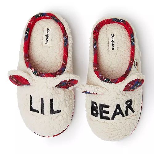 Unisex Kid's Dearfoams Lil Bear Plaid Clog Slippers | Kohl's