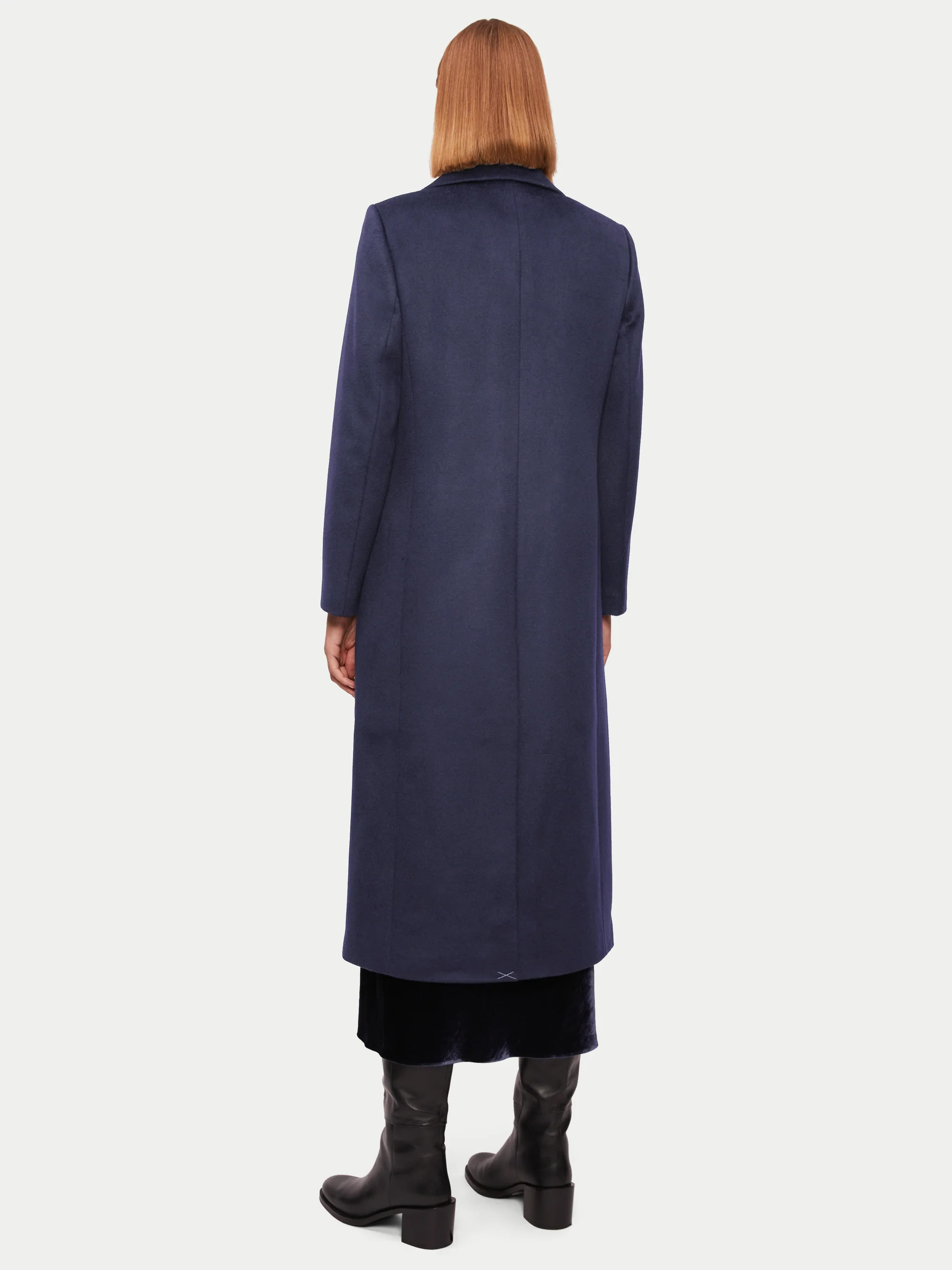 Wool Maxi City Coat | Navy | Jigsaw (UK)