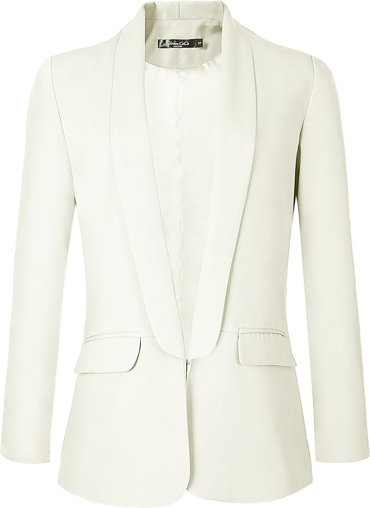 Urban Coco Women's Work Office Blazer Jacket Open Front Business Casual Suit Jacket | Amazon (US)