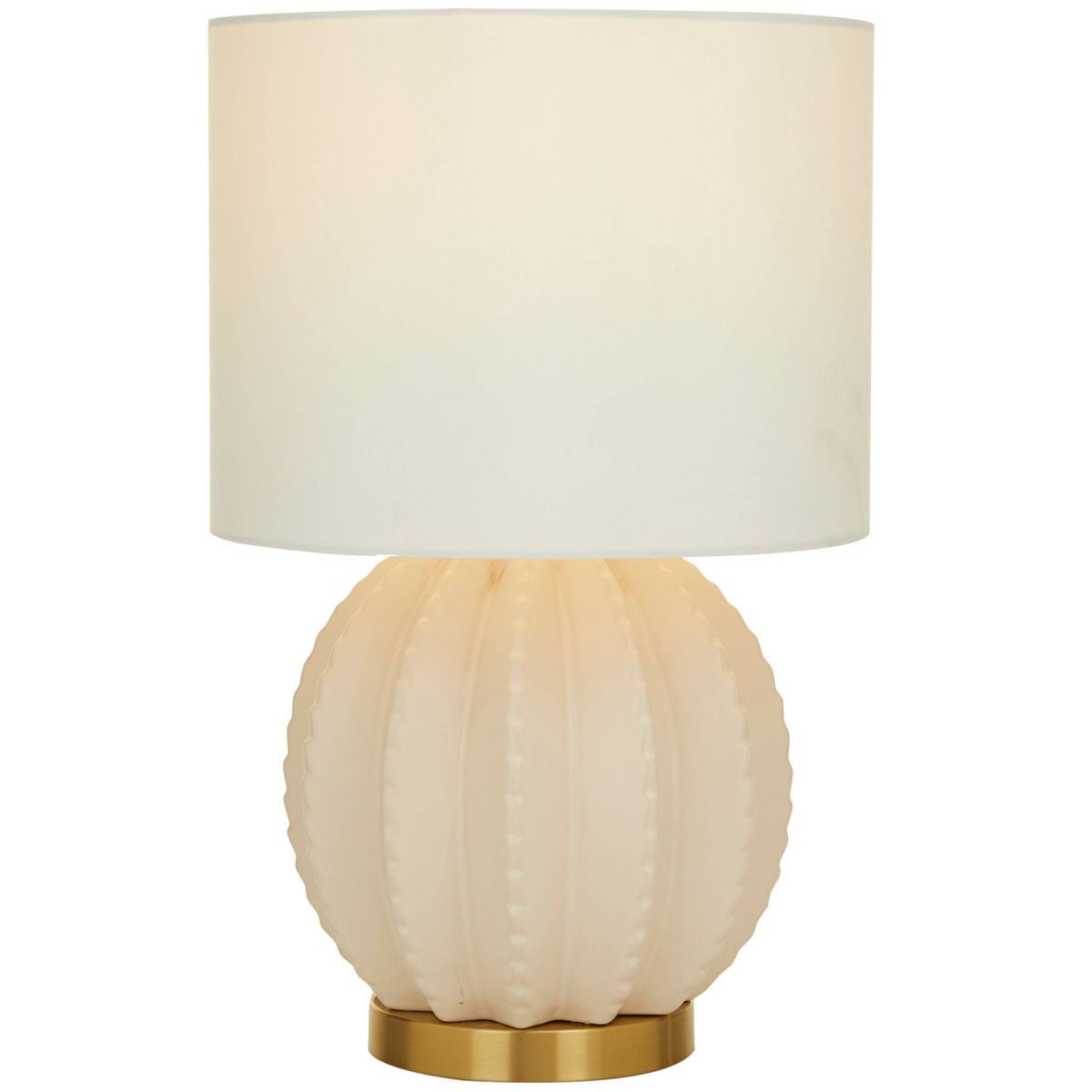 Ceramic Gourd Style Base Table Lamp with Drum Shade Cream - CosmoLiving by Cosmopolitan | Target