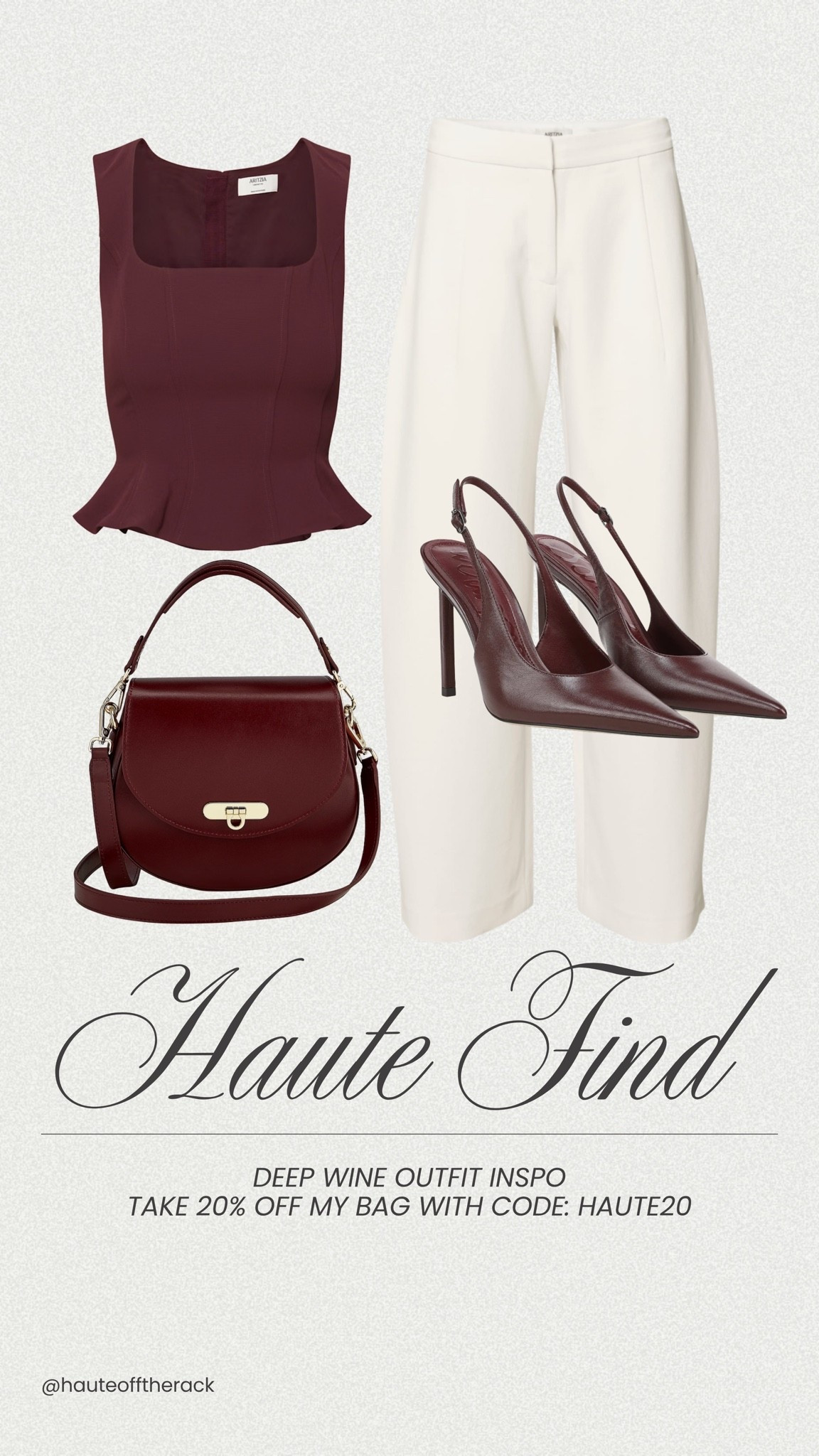 I love deep wine for fall + it’s so chic to pair it with cream! Take 20% OFF my Sophia bag that I designed with @giginewyork with code: HAUTE20

#deepwine #burgundy #outfit #falloutfit #burgundyhandbag #aritzia #giginewyork

#LTKSaleAlert #LTKSeasonal #LTKootd