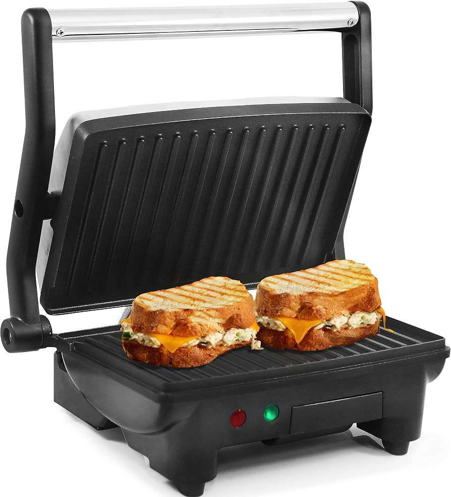 Elite Gourmet EPN-2976# 2-in-1 Nonstick Panini Press & Indoor Grill, Opens 180-Degree Gourmet San... | Amazon (US)