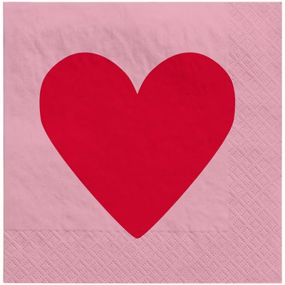 30ct Valentines Heart Beverage Napkins - Spritz™ | Target