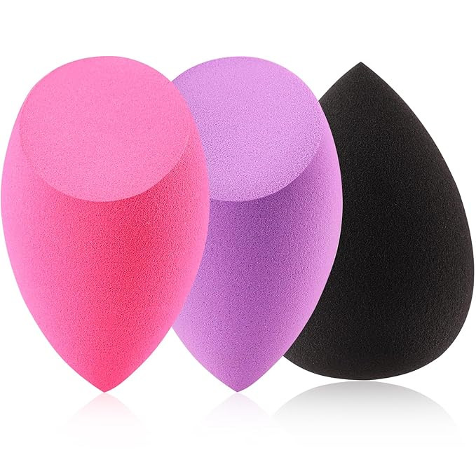 Foonbe 3Pcs Soft Makeup Sponges Set for Liquid Foundation, Cream, and Powder, Latex Free Blender ... | Amazon (US)