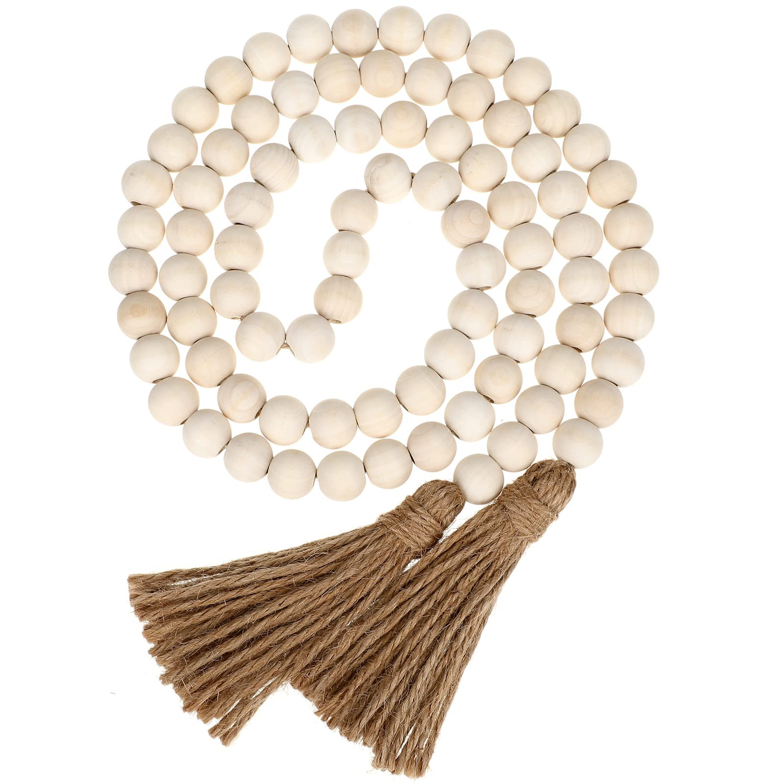 IMIKEYA Wooden Beads Garland: 57 in Farmhouse Wood Bead Garland for Tiered Tray Farmhouse Beads H... | Amazon (US)