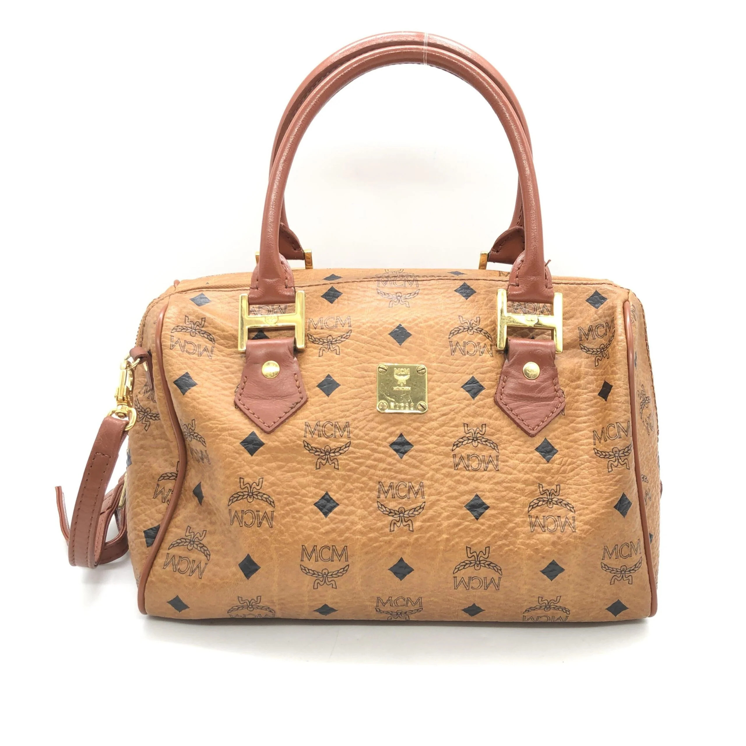 MCM Visetos 2WAY Mini Boston Women's Bag (Pre-Owned) | Shop Simon