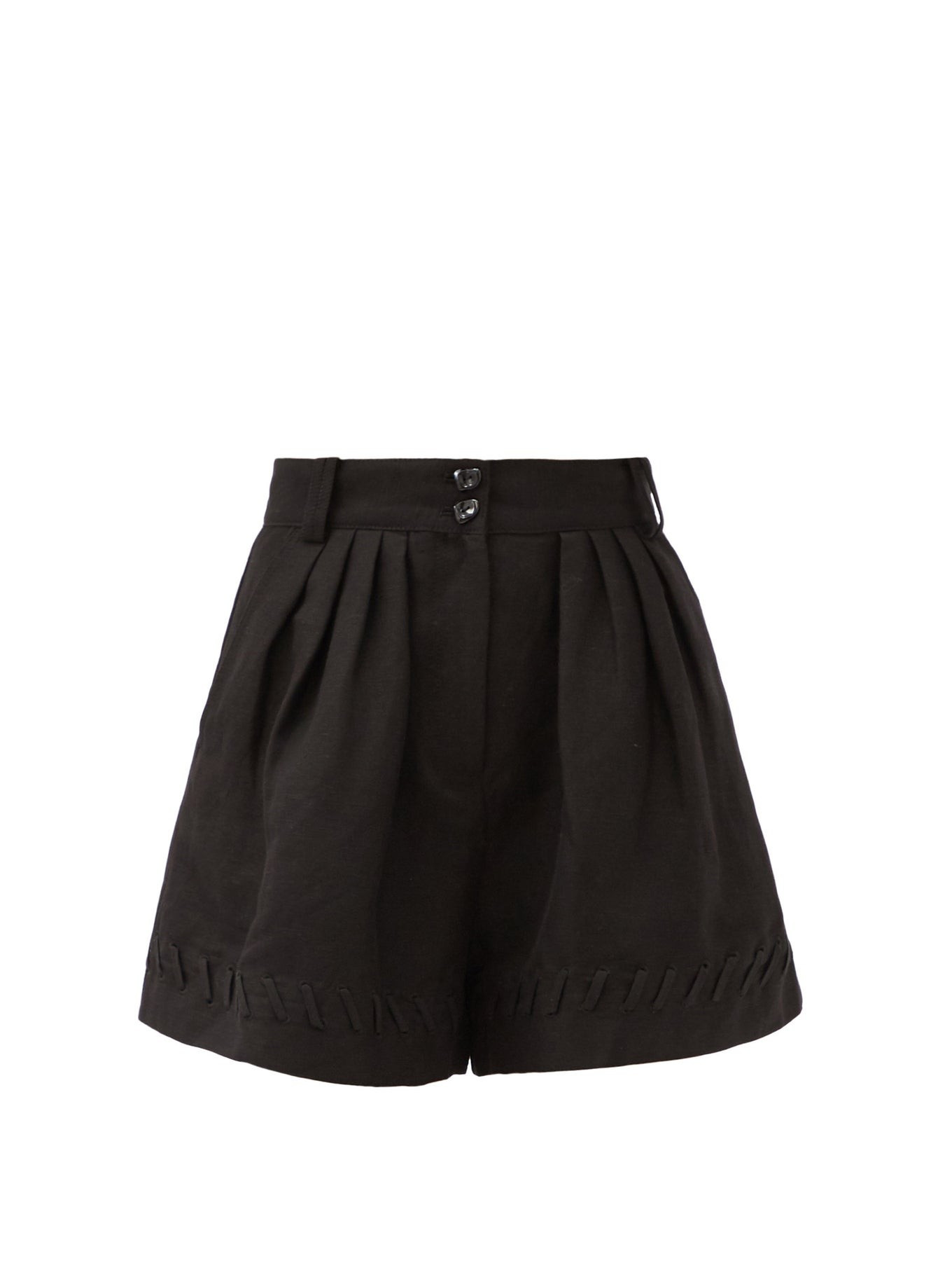 Unlace high-rise linen-blend shorts | Matches (US)