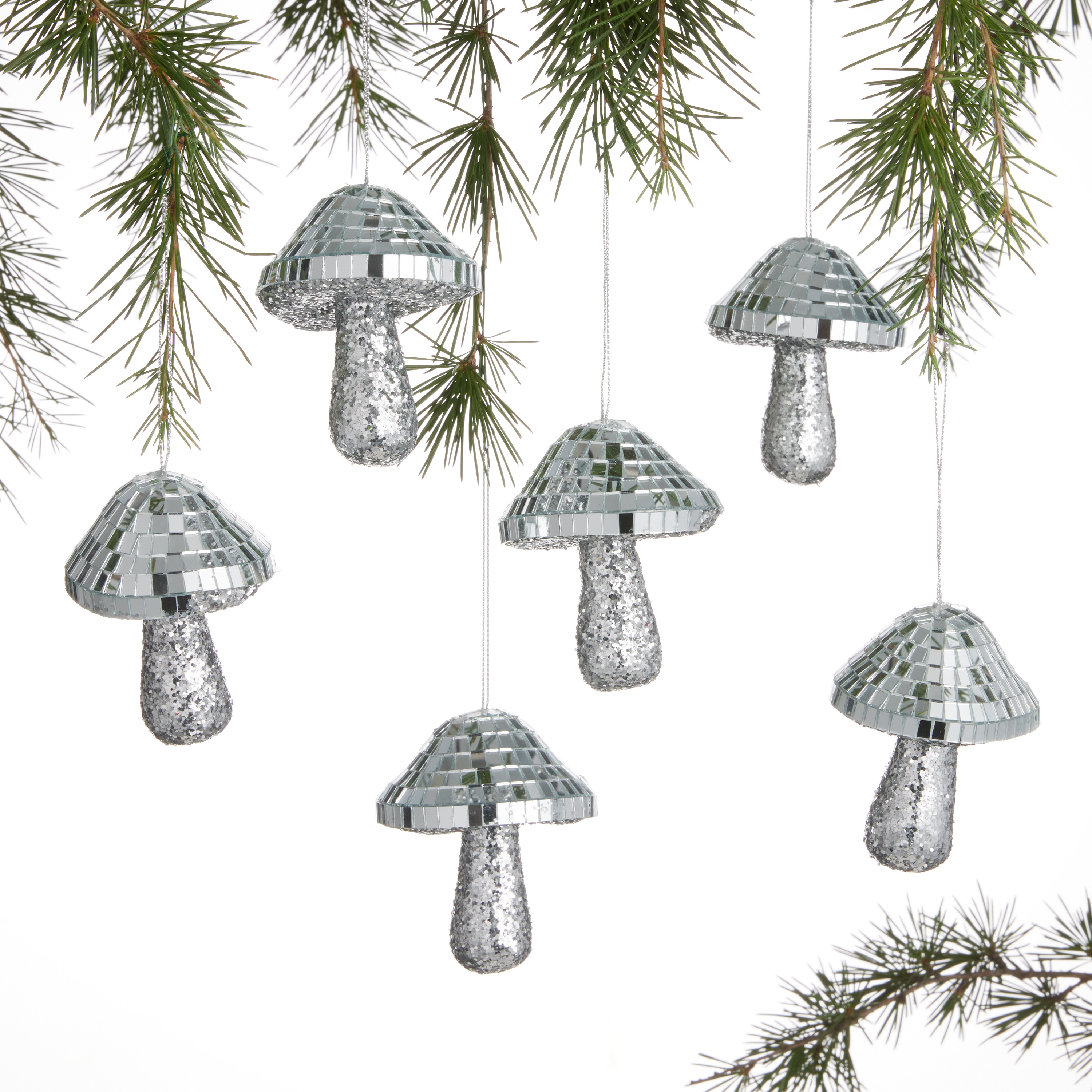 Disco Mushroom Ornaments 6 Pack | World Market