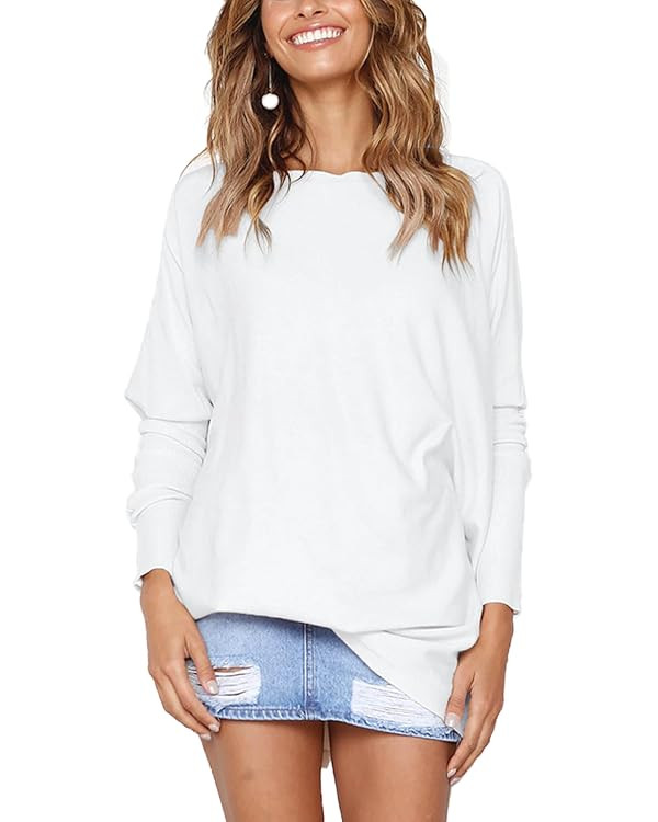 LIYOHON Oversized T Shirts for Women Tunic Tops to Wear with Leggings Long Sleeve Fall Sweaters D... | Amazon (US)