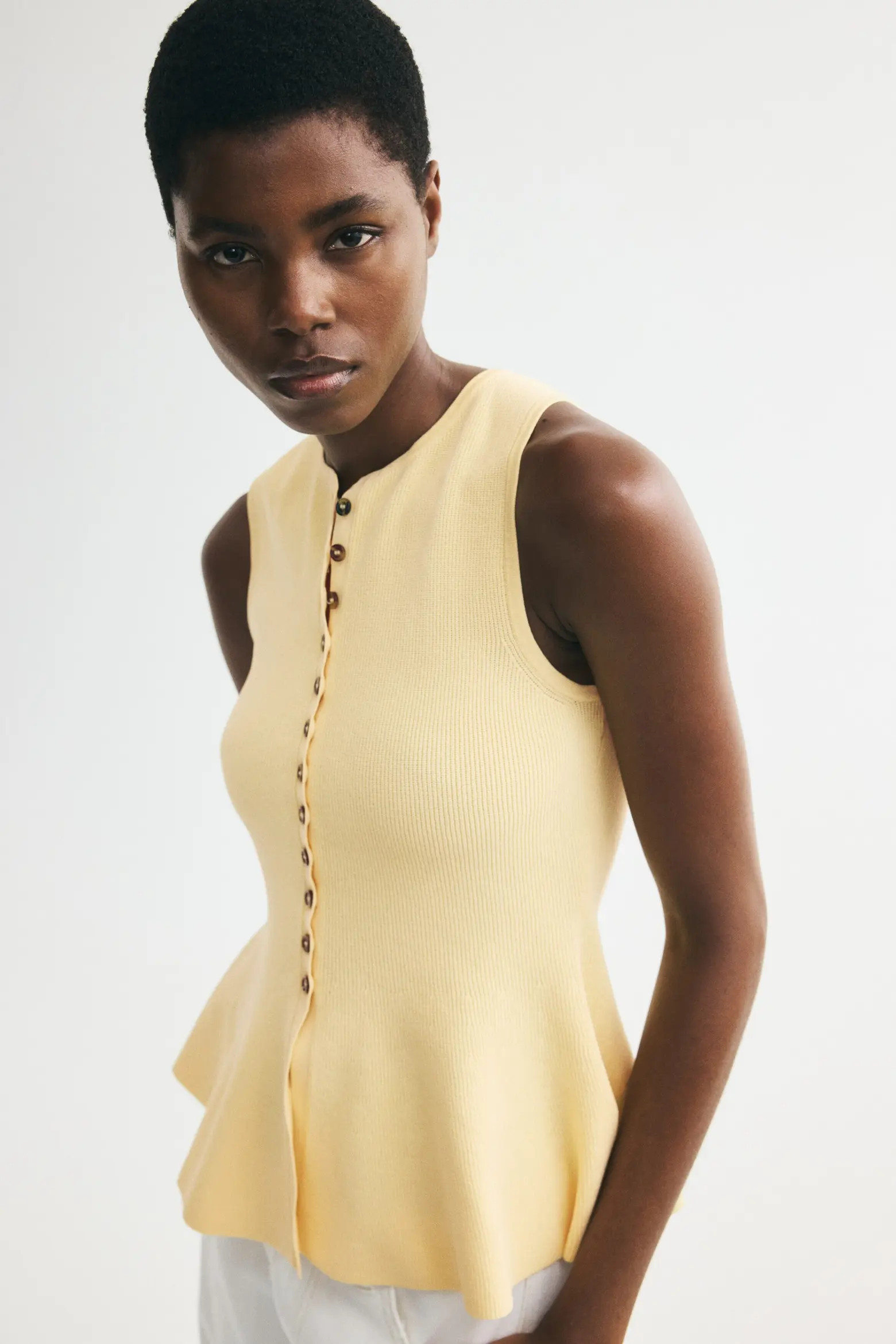 Rib-knit Peplum Waistcoat (Women) | Nordstrom | Nordstrom