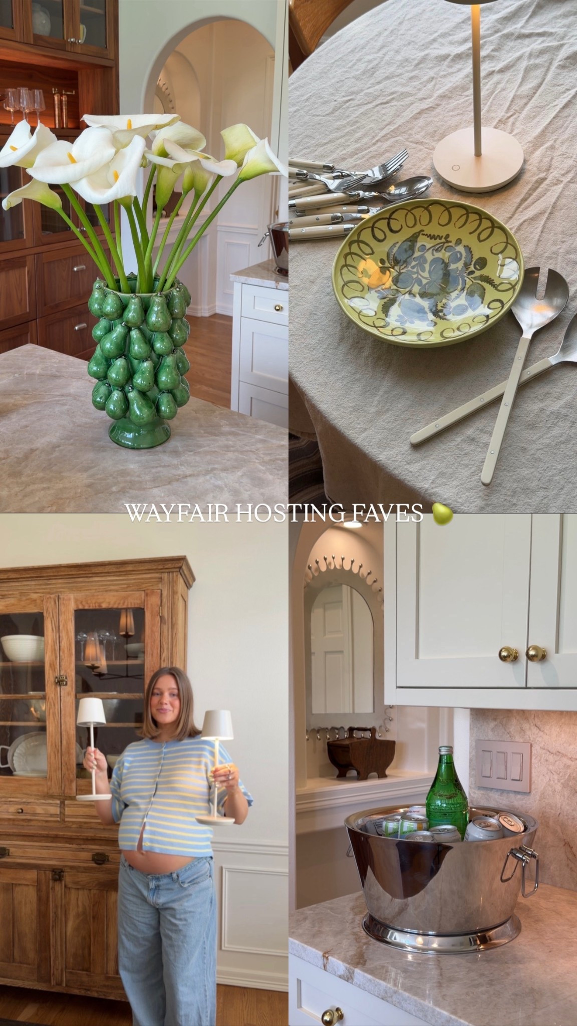 A few items I use ALL the time to host - love mood lighting on a table these are indoor and outdoor and so sturdy LOVE. A massive drink holder, a statement vase, flatware and fun serveware, everything is @wayfair!! 

#wayfairpartner #ad #hosting #summerhosting #home #kitchenmusthaves