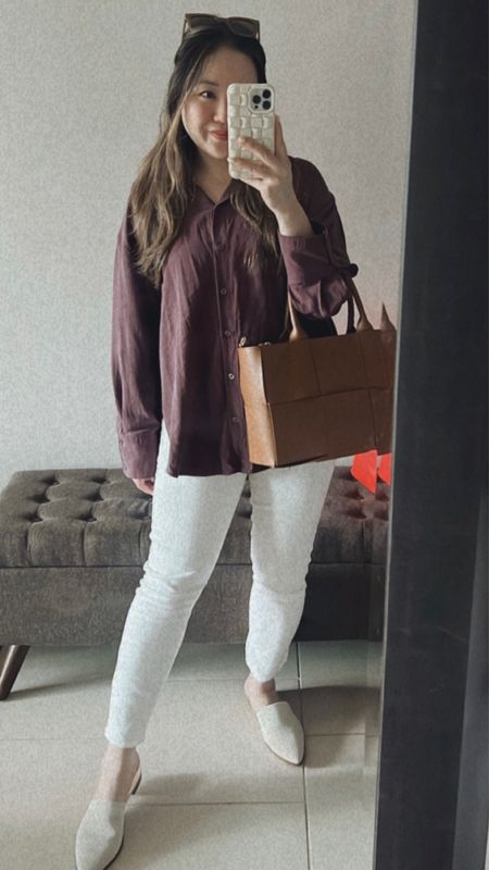 My go-to weekday outfit formula: oversized button down + jeans. Btw, got this work bag for a steal! Linked exact & similar products. 😊

#LTKitbag #LTKFind #LTKunder100