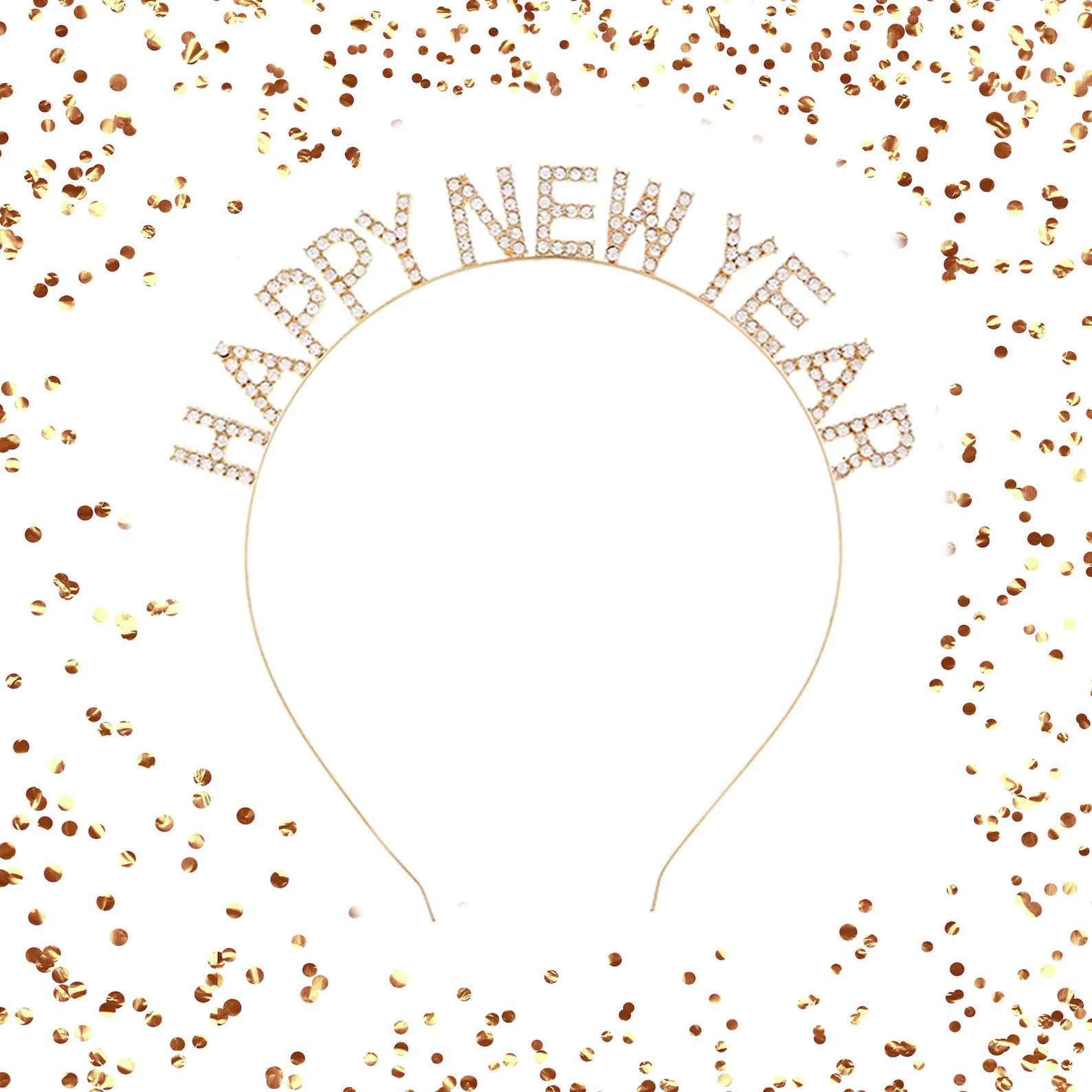 Happy New Year Headband Hat, Tiara w/ Rhinestones, Midnight Ball Drop Party Kit for a Happy New Y... | Etsy (US)