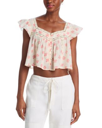 Flutter Cropped Top - Exclusive | Bloomingdale's (US)