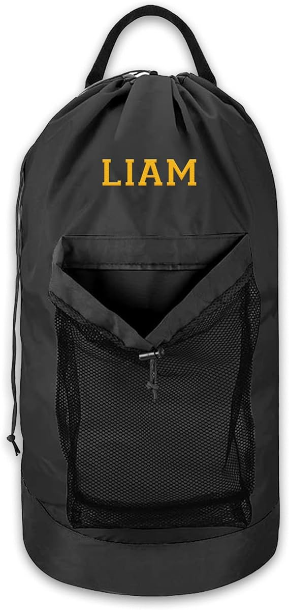 Personalized Laundry Bag Heavy Duty Custom Graduation University XL Bag Backpack with Hanging Sho... | Amazon (US)