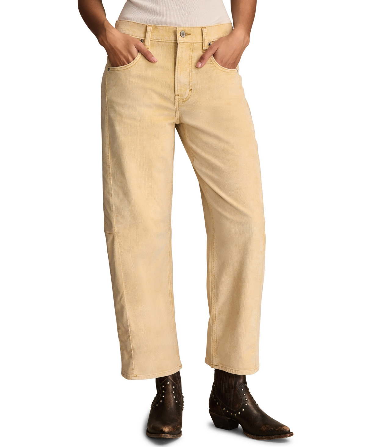 Lucky Brand Women's Mid-Rise Barrel-Leg Jeans - Butter Up Wash | Macy's