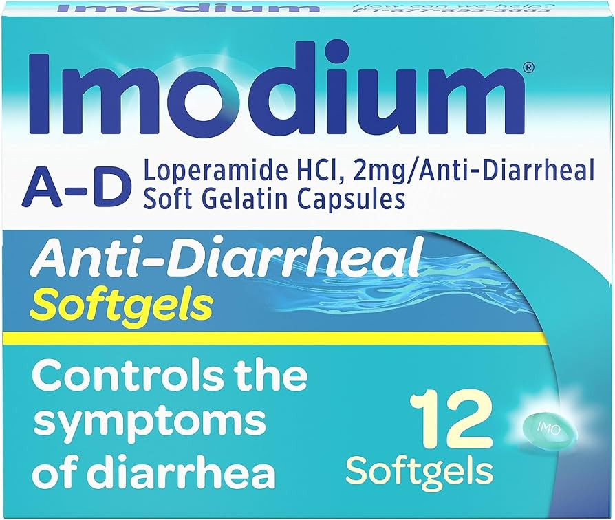 Imodium A-D Anti-Diarrheal Medicine Softgels, 2 mg Loperamide Hydrochloride, 12 ct. | Amazon (US)