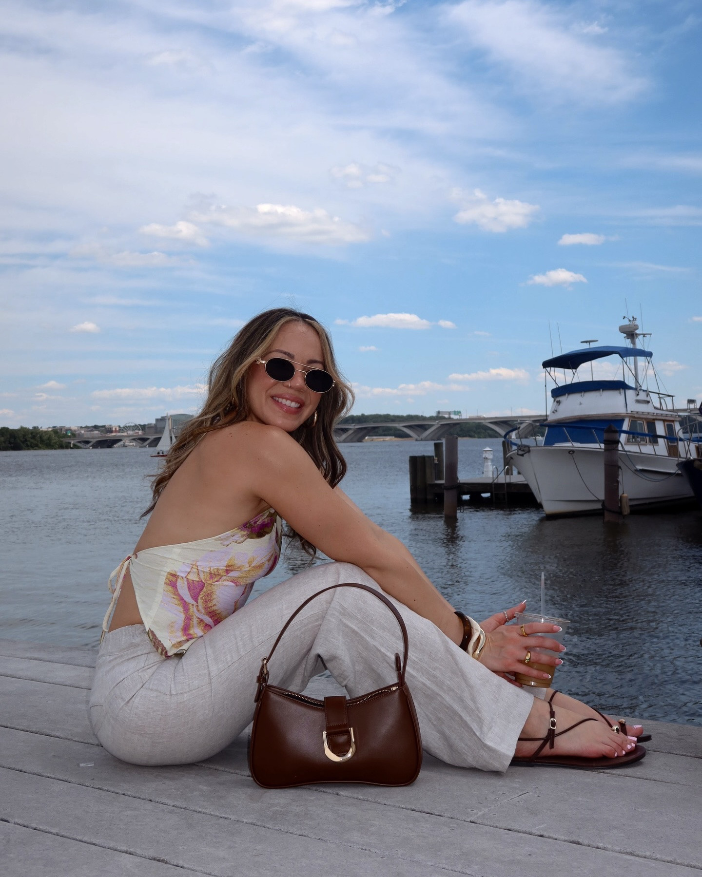 Summer looks made easy by @lulus 🌸 this floral top also comes with the matching skirt if you’re into a coordinated look. Comment SHOP for the link. 

#lulusambassador #lovelulus #summeroutfitideas #outﬁtinspo #summerstyle linen pants, summer neutrals, open back top, backless top, girls brunch, dc influencer, old town Alexandria, waterfront

#LTKootd #LTKgrwm #LTKSeasonal