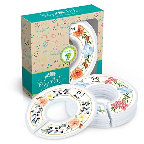 Baby Nest Designs Closet Dividers for Baby Clothes - 7X Baby Clothing Size Age Dividers from Newb... | Amazon (US)