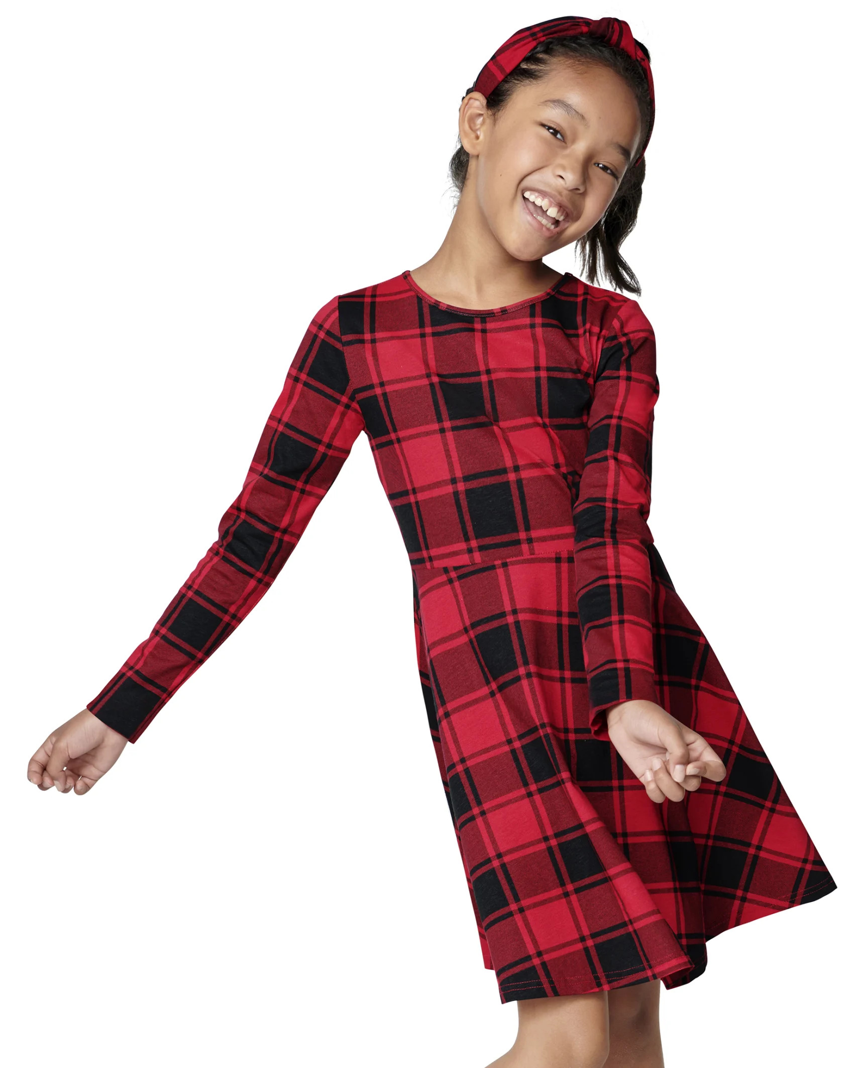 Girls Print Skater Dress - classicred | The Children's Place