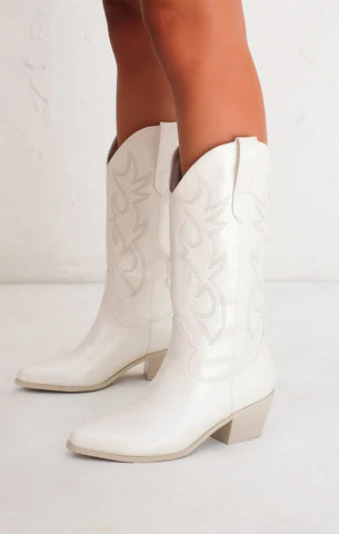 Billini Unaro Cowboy Boots ~ White Pearl | Show Me Your Mumu