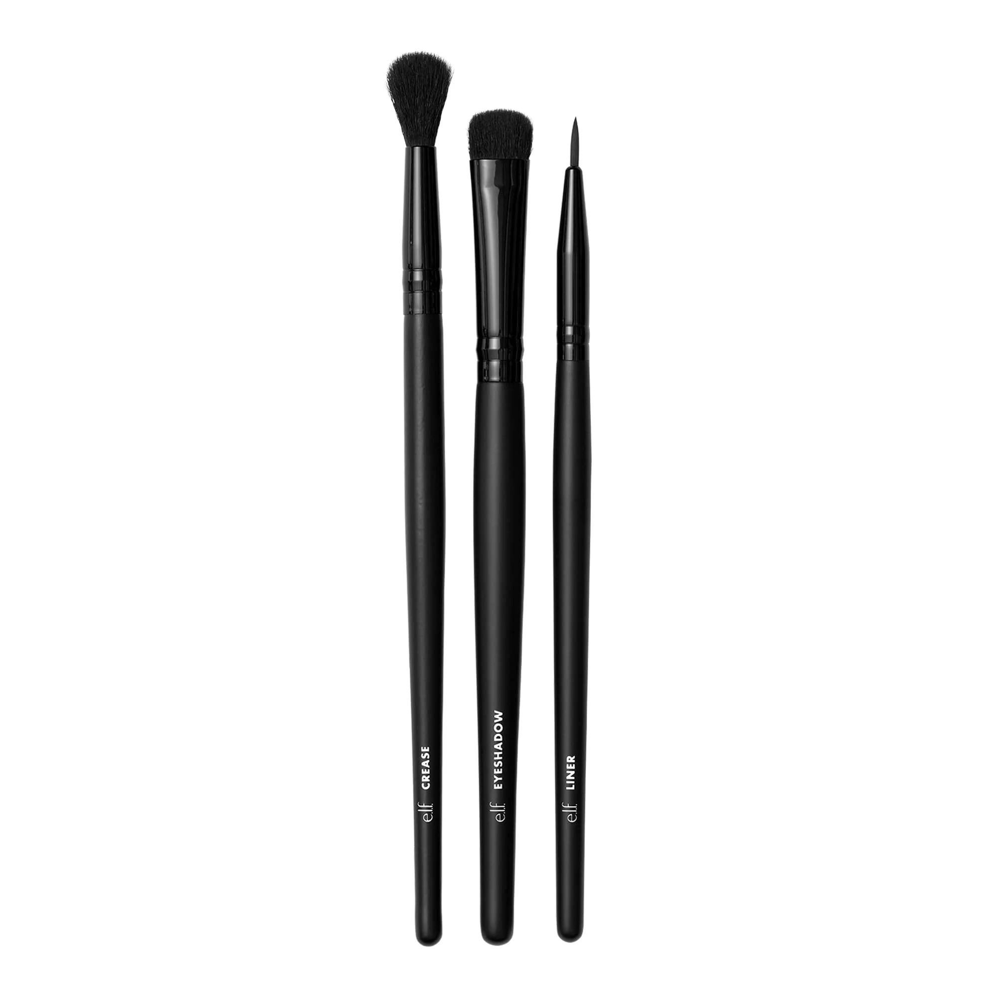 e.l.f. No Budge Brush Trio, 3-Piece Eyeshadow Brush Set For Applying & Blending Color, Use With T... | Walmart (US)