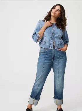 High-Rise Straight Cuffed Jean | Torrid (US & Canada)