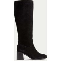 M&S Suede Block Heel Knee High Boots Black | Marks & Spencer (UK)