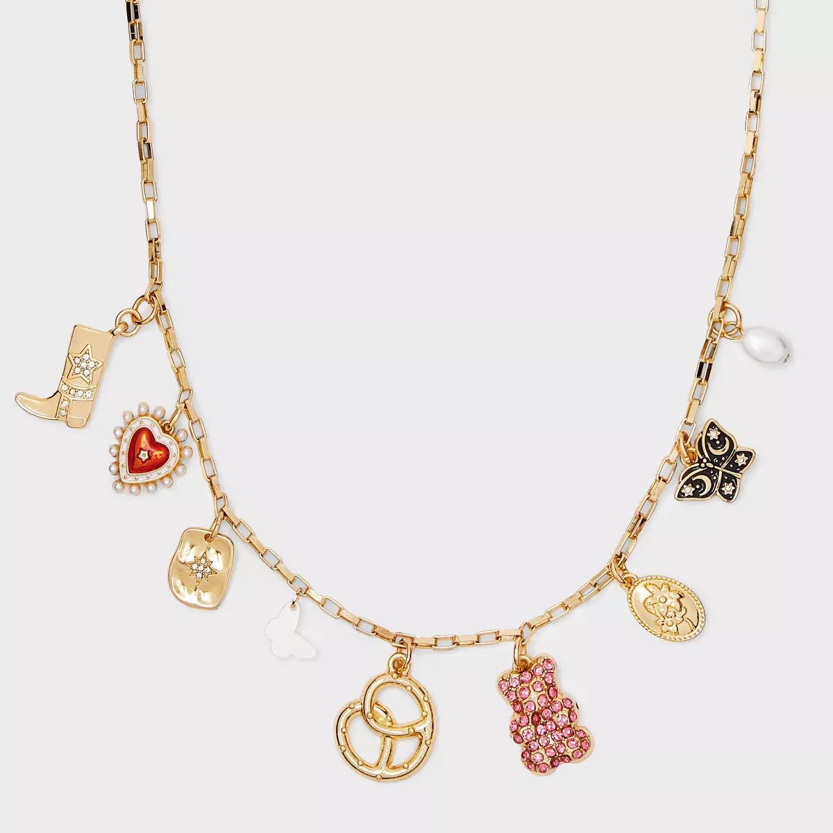 Mixed Eclectic Charm Necklace - Wild Fable™ Gold | Target