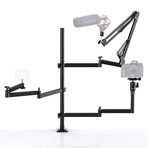 Live Broadcast Boom Arm, ULANZI Flexible Desk Mount Camera Arm Clamp Webcam Stand, Microphone Boom A | Amazon (US)