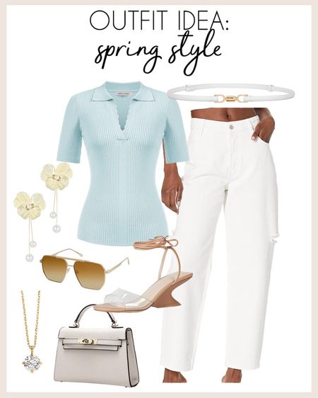 Causal but cute spring outfit idea all from Amazon! 

#amazonfashion

Amazon finds. Amazon fashion. Amazon spring style. Amazon white jeans. Amazon spring sweater. Amazon designer inspired handbag. Amazon neutral and clear heels. Amazon designer inspired belt. Amazon pendant necklace. Amazon designer inspired sunglasses. Amazon gold flower earrings. Elevated causal spring outfit  

#LTKstyletip #LTKSeasonal #LTKfindsunder100