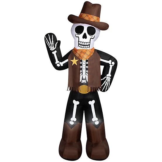 Gemmy  10 ft. Airblown Light-Skeleton Cowboy | Tractor Supply