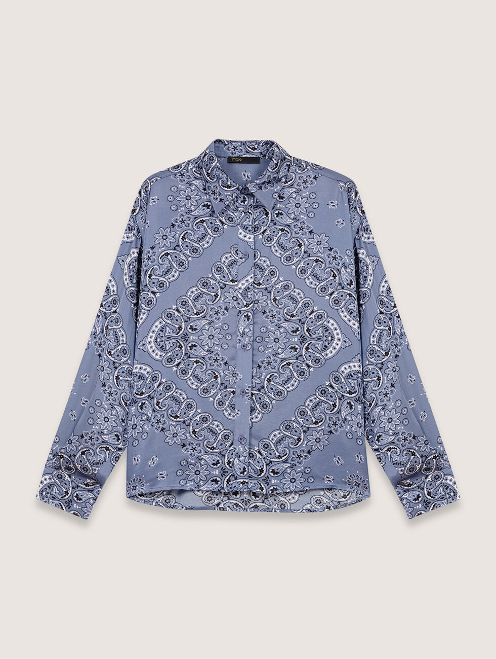 Flowing printed shirt | Maje US | Maje US