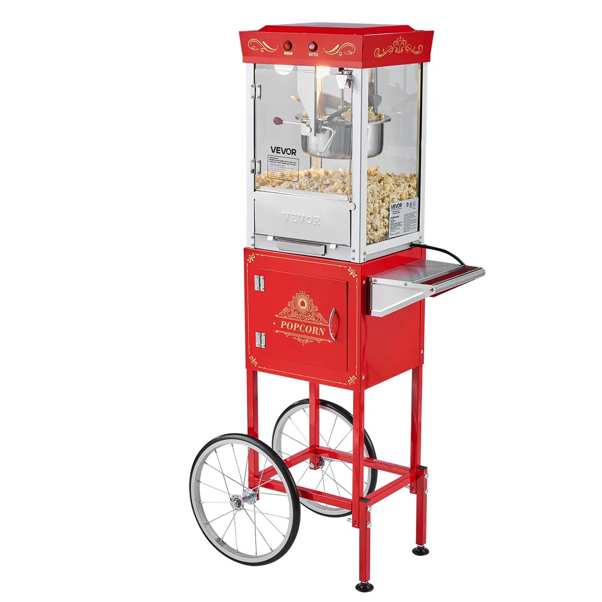 Popcorn Machine with Cart Popcorn Popper Maker 800W 8oz Kettle 48 Cups | Wayfair North America