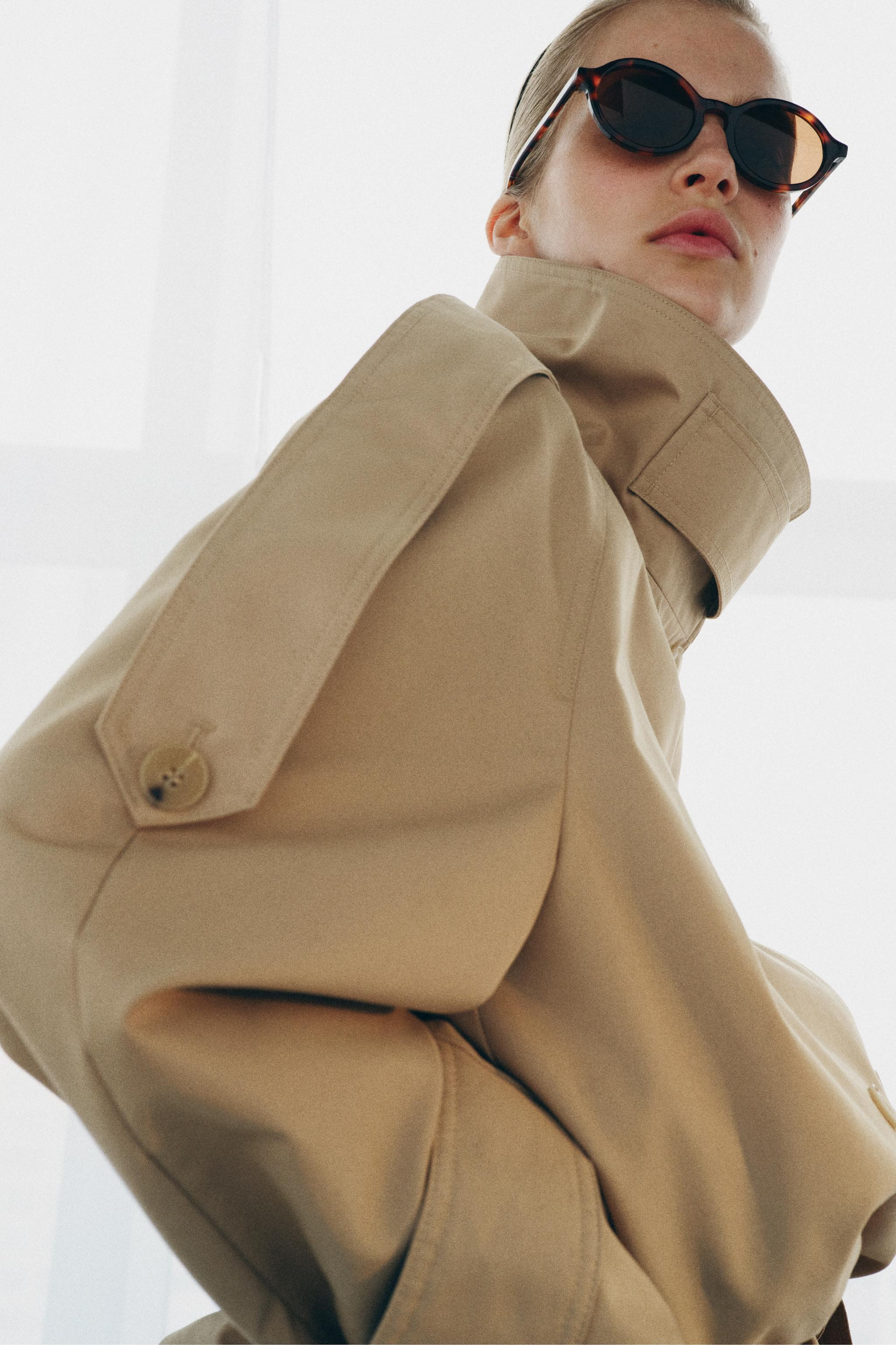 SHORT HIGH NECK TRENCH COAT ZW COLLECTION | Zara US