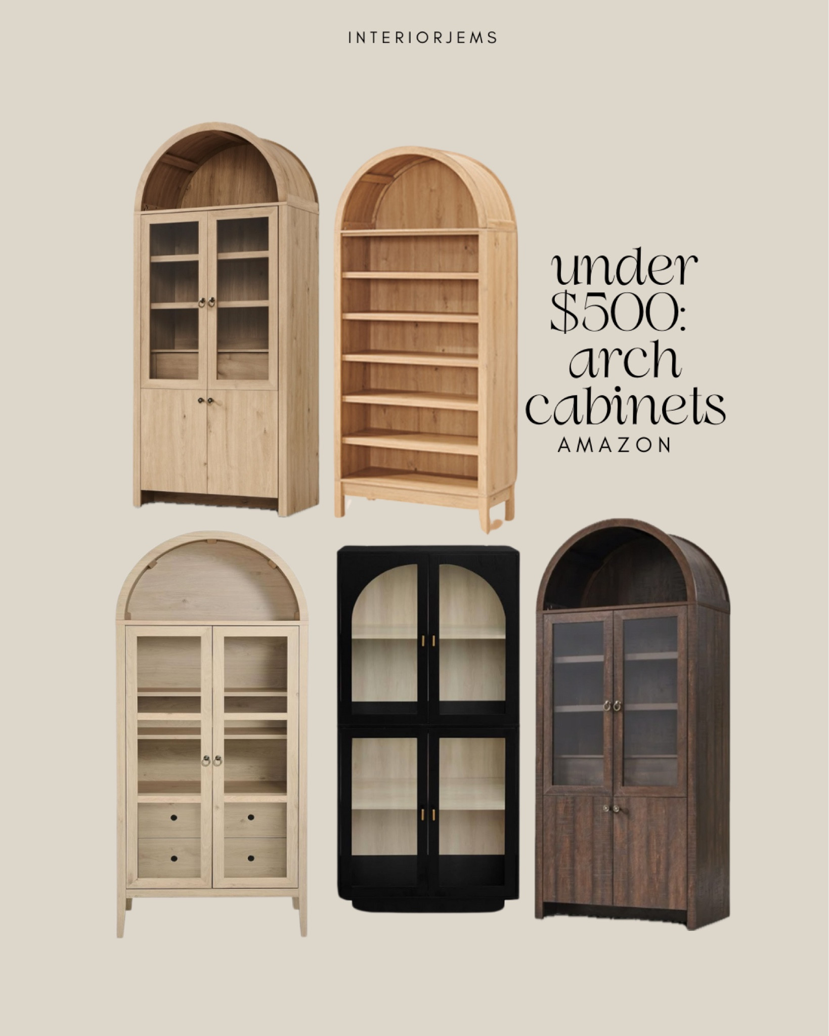 Arch Cabinets under $500 from Amazon I’m a natural wood cabinet, kitchen cabinet, living room, cabinet, dining room cabinet, and affordable furniture from

#LTKHome #LTKStyleTip #LTKSaleAlert