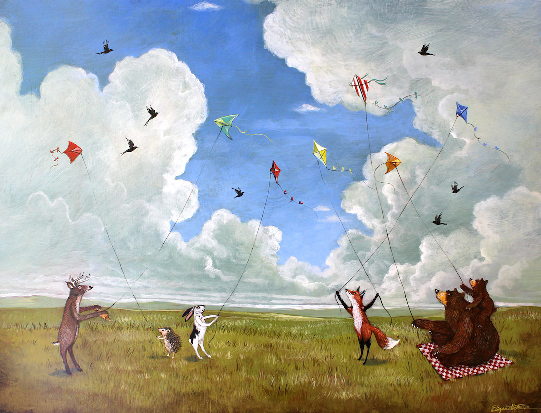 The Kite Party  8"x10" Elizabeth Foster artist print | Etsy (US)