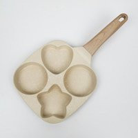 4-Hole Non-Stick Egg Frying Pan, Multifunctional Breakfast Skillet with Wooden Handle for Pancakes & Burgers | AliExpress (US)