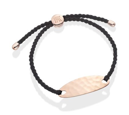 Rose Gold Vermeil Bali Friendship Bracelet - Black Cord | Monica Vinader (Global)