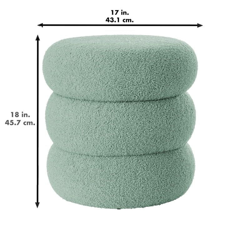 Mainstays Boucle Cloud Storage Ottoman, Sage | Walmart (US)