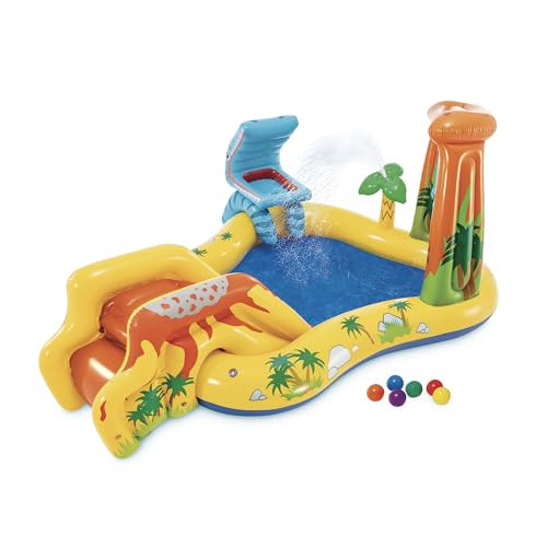 Intex Inflatable Dinosaur Play Center Outdoor Playhouse Inflatable Water Park with Kid Pool Slide... | Amazon (US)