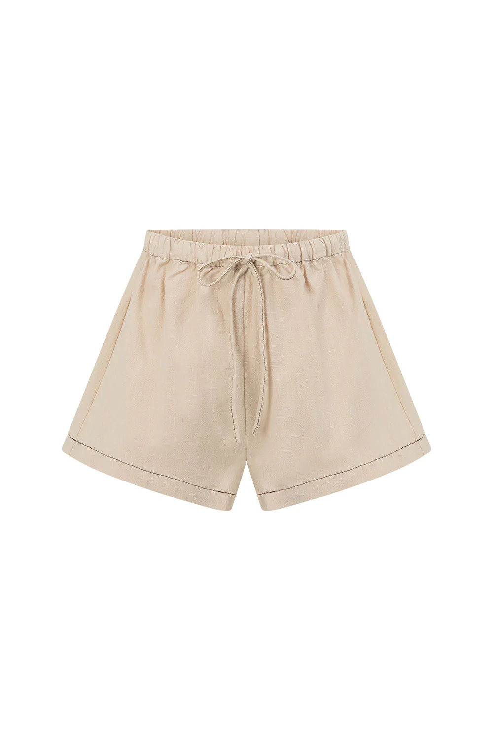 Cream Elastic Drawstring Elixir Shorts | Sabo Skirt US