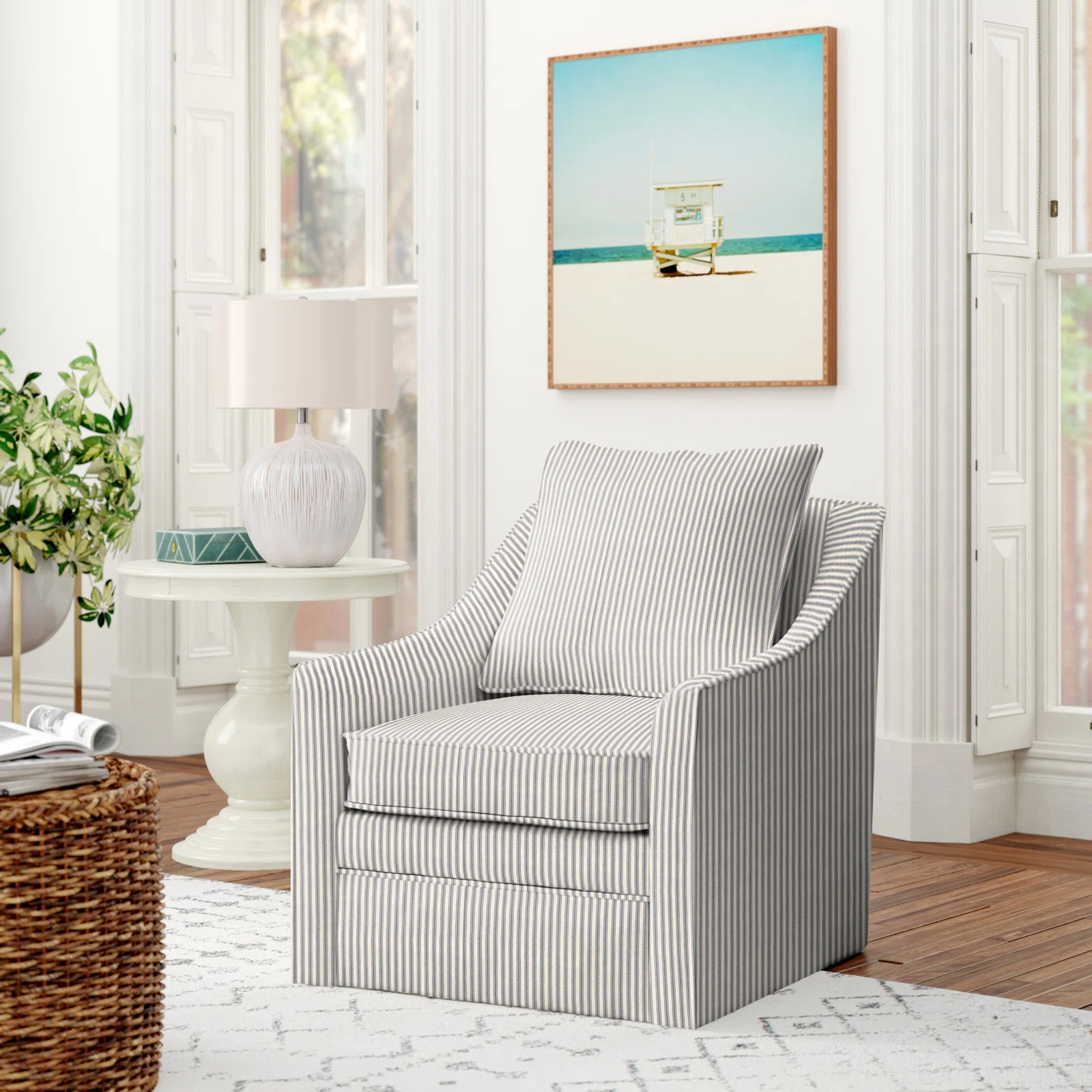 Aaronsburg Upholstered Swivel Armchair | Wayfair North America